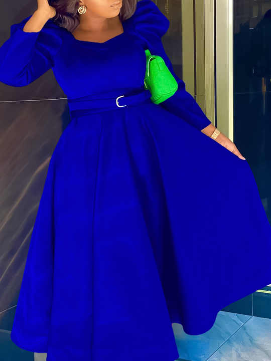 Elegant long-sleeved girls' dress