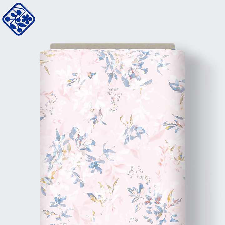 Print Dress Fabric قماش فستان مطبوع عليه زهور من القطن العضوي