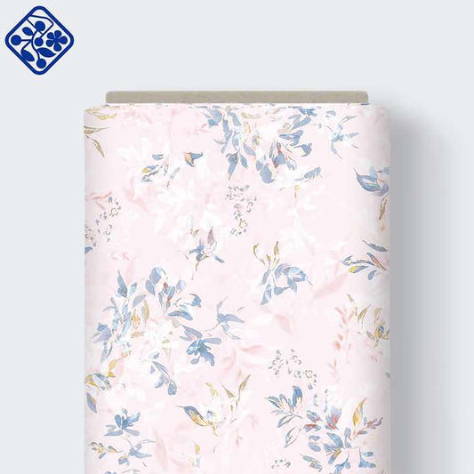 Print Dress Fabric قماش فستان مطبوع عليه زهور من القطن العضوي