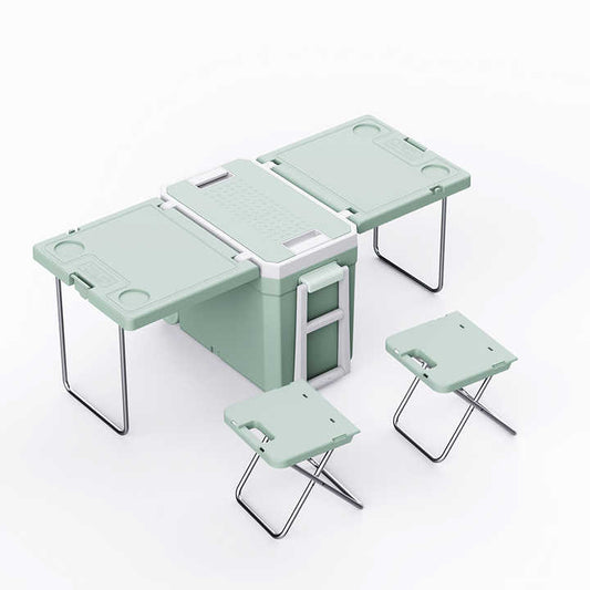 Outdoor Camping Plastic Cooler Boxes with Table and 