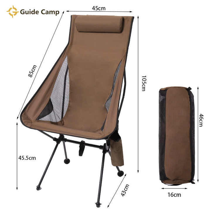 Outdoor Folding Chair, Portable Moon Chair for Beach, 