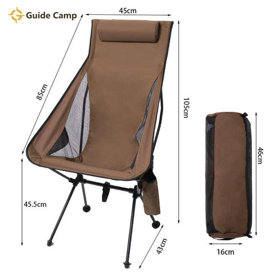 Outdoor Folding Chair, Portable Moon Chair for Beach, 