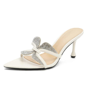 Rhinestone high heel shoes 