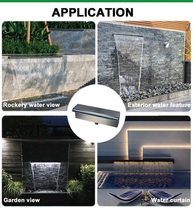 Decorative Flowing Pool Water Curtain of Artificial Landscape 