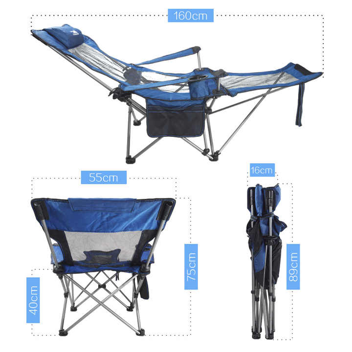 Foldable beach lounge chair 