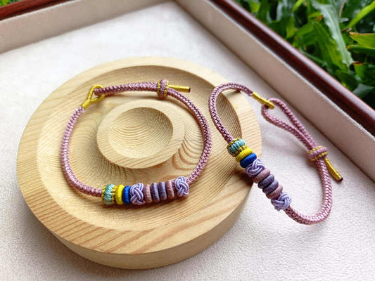 Fashion String Stylish Trendy - سوار حبل مضفر بعناصر صينية