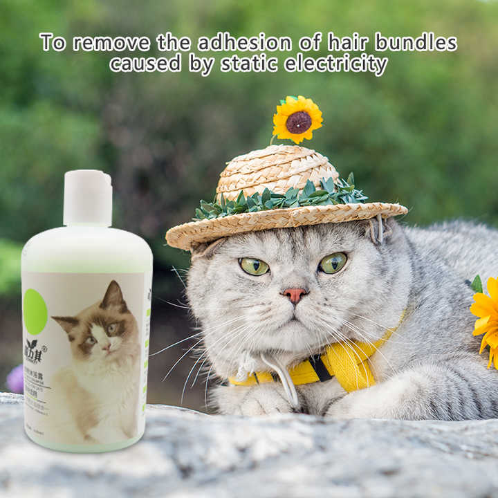 Pet shampoo, clean, natural formula. Cleaning tools. 