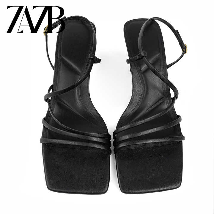 high-heeled leather shoes 