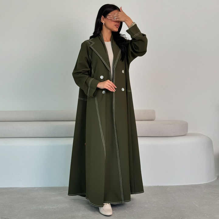 عباية ملونة  عصرية طويلة