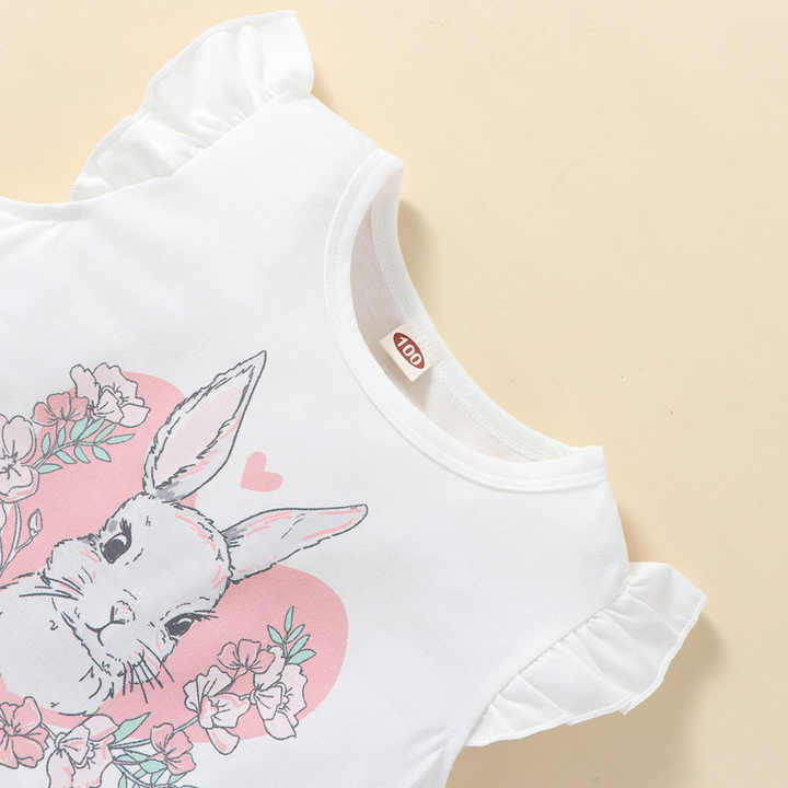 Hot Sale Summer Kids Easter Baby Outfit Two Pieces Summer Style Cute Rabbit Little Girl Easter Boutique DressesHot Sale Summer Kids Easter Baby Outfit Two Pieces Summer Style Cute Rabbit Little Girl Easter Boutique Dresses 