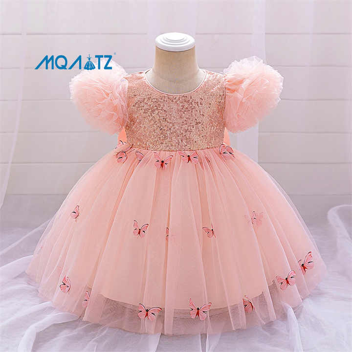 Child Sequins Frock Golden - فستان ترتر للأطفال