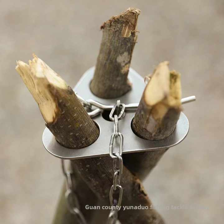 Portable Folding Stainless Steel Outdoor Tripod Campfire 