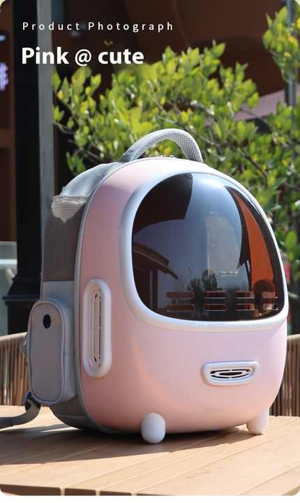 حقيبة نزهة حيوانات أليفة بنية محمولة حديثة حقيبة . Modern Portable Brown Pet Walking Bag Breathable