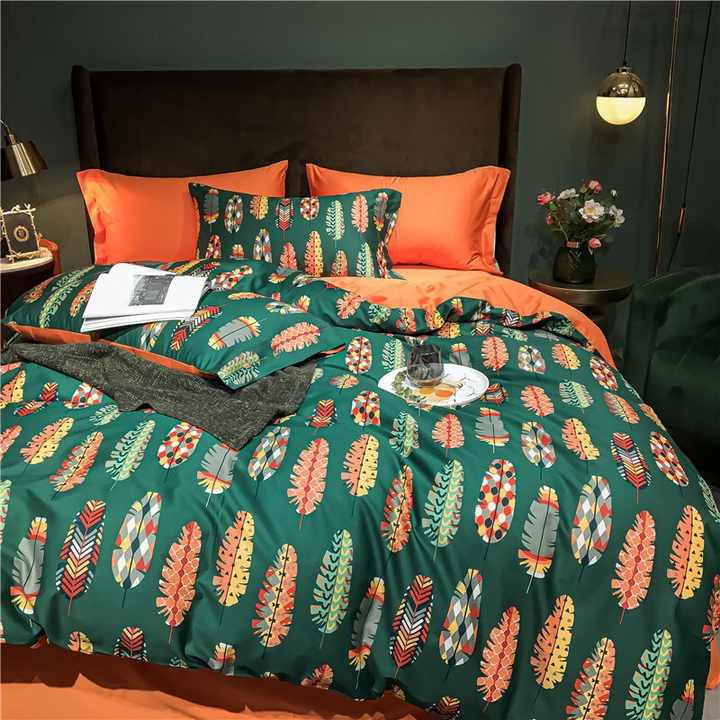 High quality printed duvet cover set made of 100% cotton. 