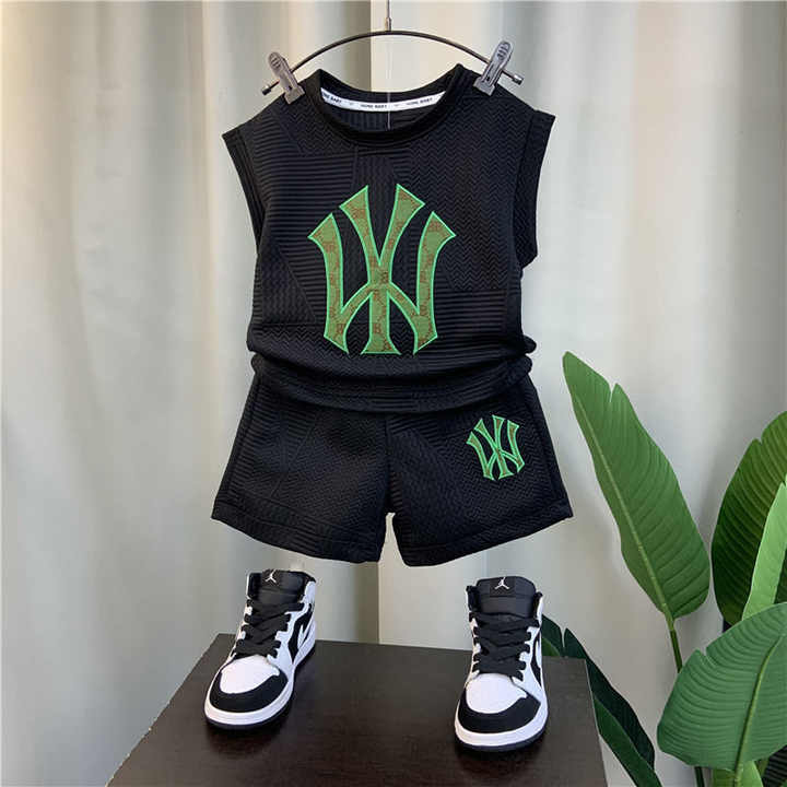 Shorts Two Piece Children's Leisure Sports Set- New Summer Children's Clothing Set for Boys