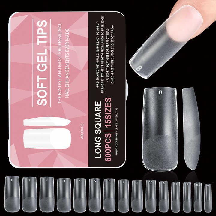 اظافر صناعية شفافه - transparent artificial nails