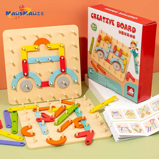 لعبة أحجية خشبية إبداعية للأطفال الصغار قابلة . Creative Wooden Puzzle Toy for Toddlers