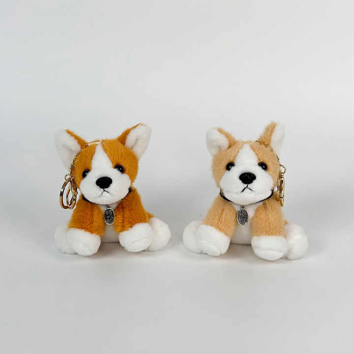 Doll Machine Doll Plush Toyسلسلة مفاتيح على شكل قطة رمادية- 10