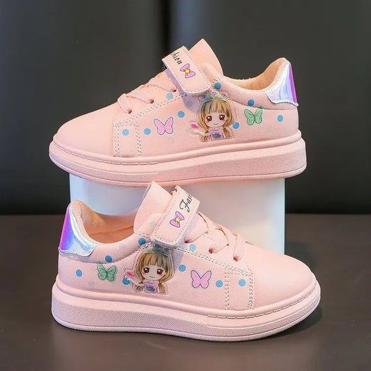 أحذية رياضية للأطفال للبنات أحذية رياضية مسطحة كاجوال بنعل ناعم تسمح بالتهوية - Kids Girls Sneakers Flat Casual Soft Sole Breathable Sports Shoes
