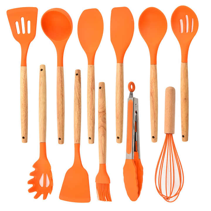 طقم أدوات مطبخ سيليكون مكون من 12 قطعة