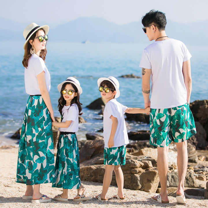 New Mother and Daughter Wide Leg Pineapple Pants Set 