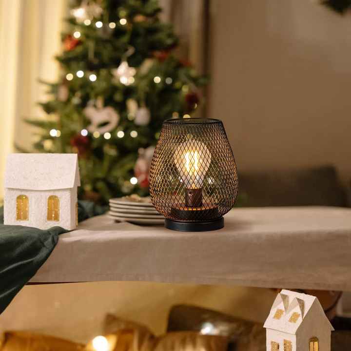 قفص طيور صناعي شمالي مصباح مكتبي مزخرف . Nordic Artificial Bird Cage Desk Lamp Decorative