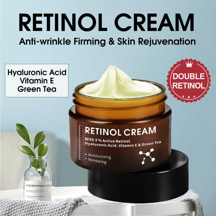 Whitening Moisturizing 3% Retinol Face Cream Private Label Organic Face Cream with Vitamin E, Anti-Wrinkle, Whitening 
