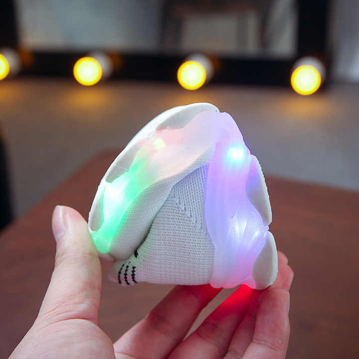 Toddler Shoes Baby Shoes Breathable Mesh Lightweight Slip On Kids Sneakers with Lights Boys Sports Shoes 