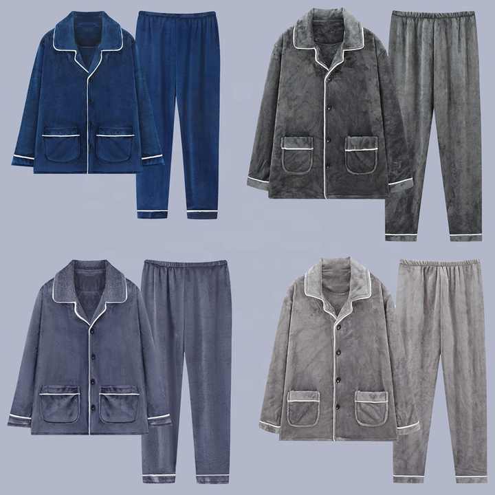 نمط جديد من البوليستر طقم صوف مرجاني للرجال