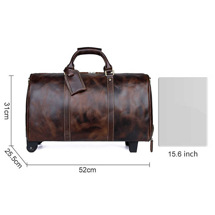 Leather travel bag 