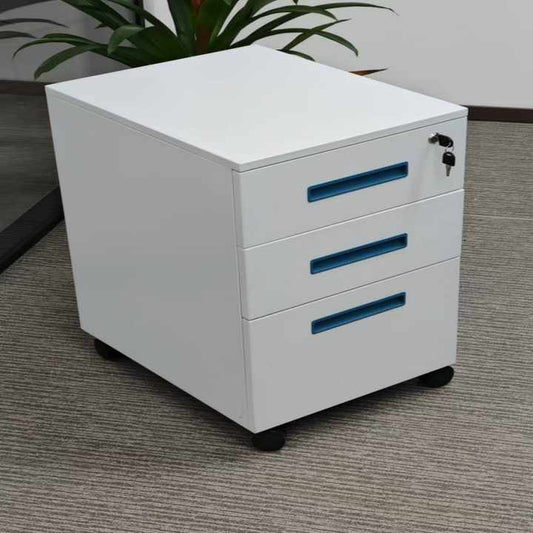 Lockable Steel Pedestal Cabinet with Drawers Mobile 