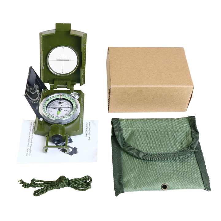 Luminous Compass with Inclinometer for Outdoor Exploration 