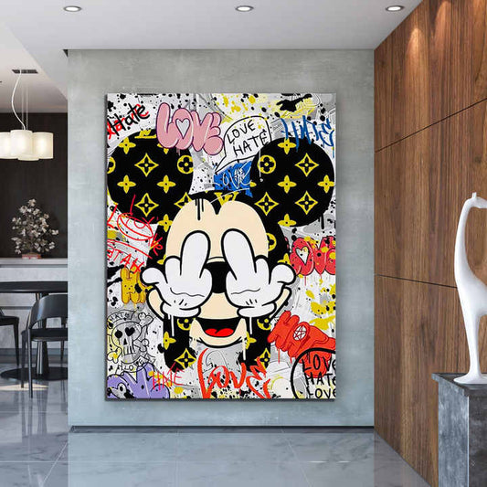 Graffiti Funny Canvas Art Luxury Painting-لوحة فنية جدارية