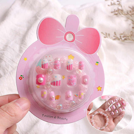 Cute artificial nails for kids - hand nails 