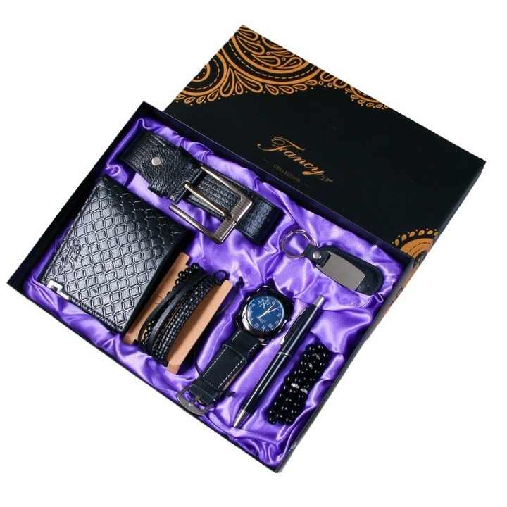 Watch Wallet Belt Bracelet Keychain Box Rosary for Men 