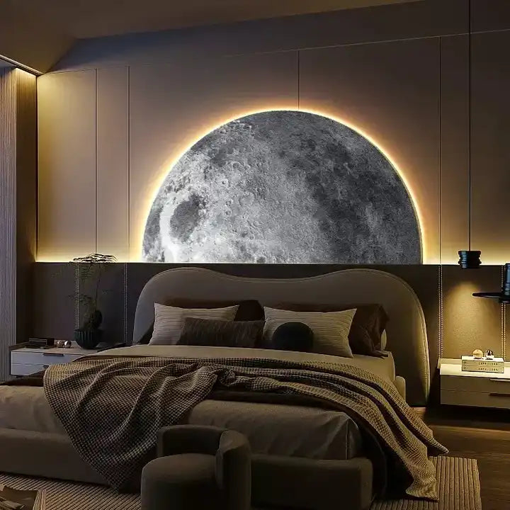 لوحة فنية على شكل كوكب حائط فاخرة حديثة . Modern Luxury Planet Wall Art