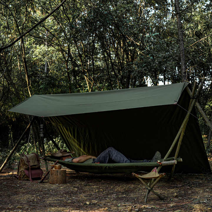 TC Cotton Single Folding Hammock Lightweight Ultralight Outdoor Camping