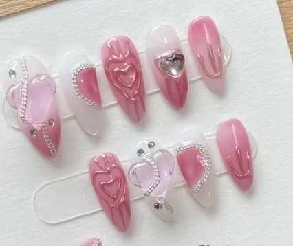 Almond Shape Press on Nails -أظافر صناعية