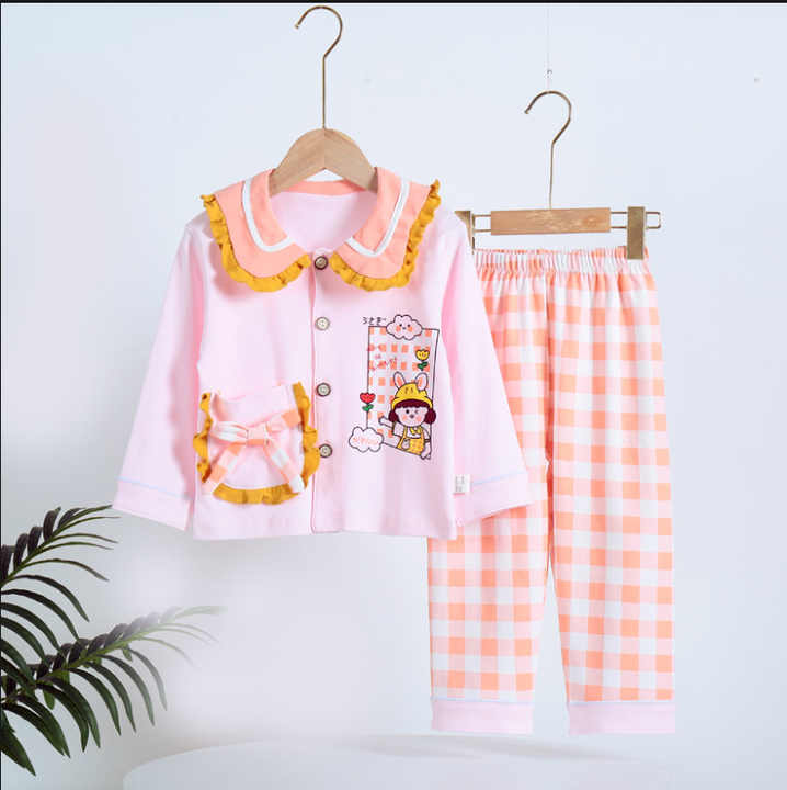 Long sleeve cotton pajama set 