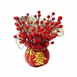 Year Decoration Flower Spring Festival - فاكهة حمراء، زينة فواكه الثروة