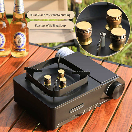 مبخرة غاز صغيرة للتنزه والتنزه في مخيمات التخييم في الهواء الطلق بيوتان محمول Portable Butane Gas Burner for Outdoor Hiking Camping Hiking Picnic