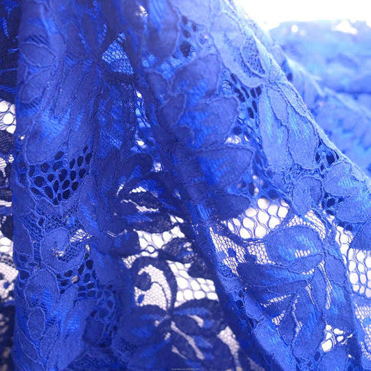 Lace Fabric for Garment قماش دانتيل قطني بنقشة أوراق الشجر