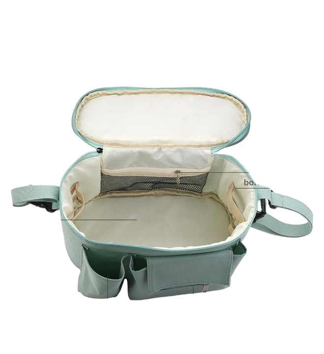 Waterproof Leather Oxford Car Travel Bag with Convenient Cup Holder 