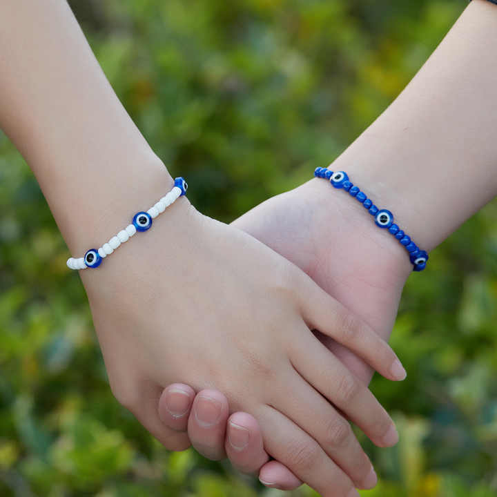 Best Friends Couple Bracelets in Blue 