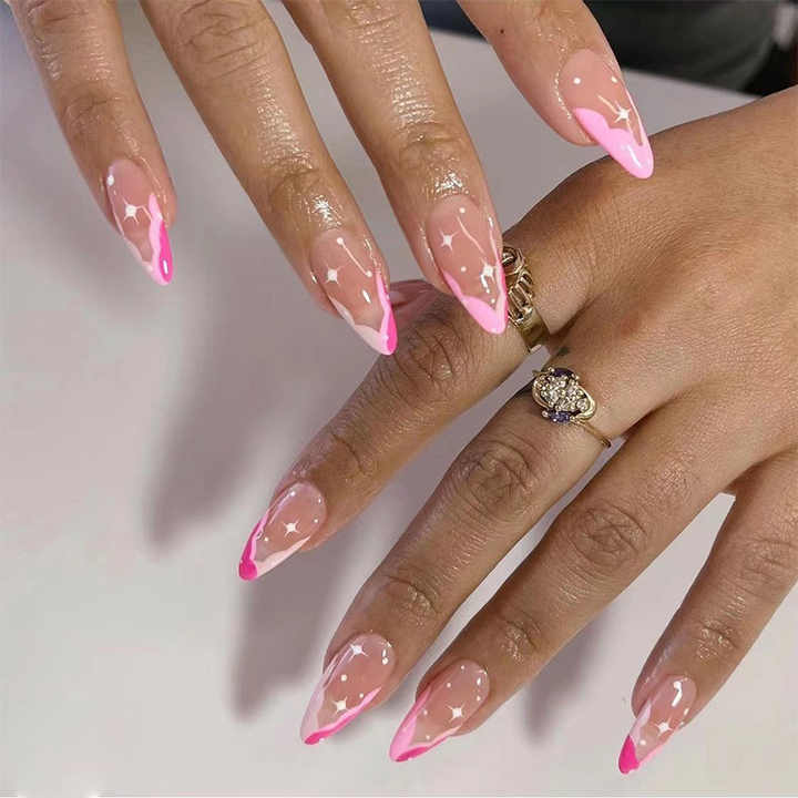 French pink Press - أظافر ستيليتو