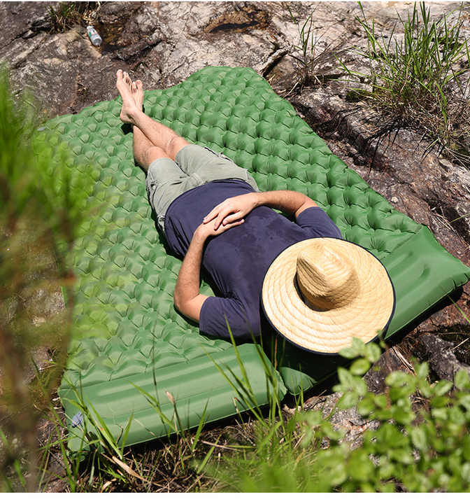 Double Camping Air Mattress Lightweight Inflatable Sleeping Pad 