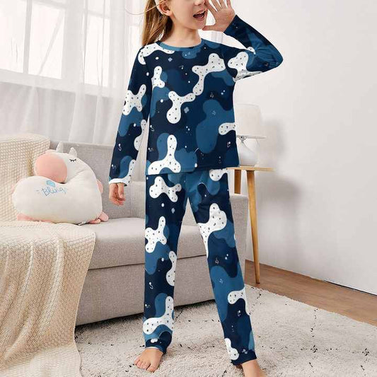 Kids Girls Pajama Set Kids Pajama Set Soft Cotton Pajama Set with Custom Logo and Children's Artwork 