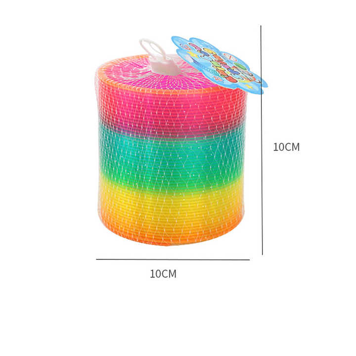 لعبة ألغاز مرنة ملونة للربيع, لعبة من البلاستيك السحري على شكل قوس قزح Colorful Spring Flexible Puzzle Toy, Magic Rainbow Plastic Toy