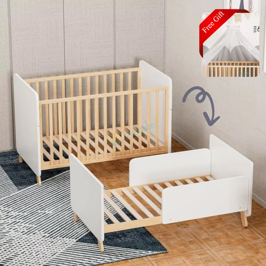 سرير أطفال خشبي