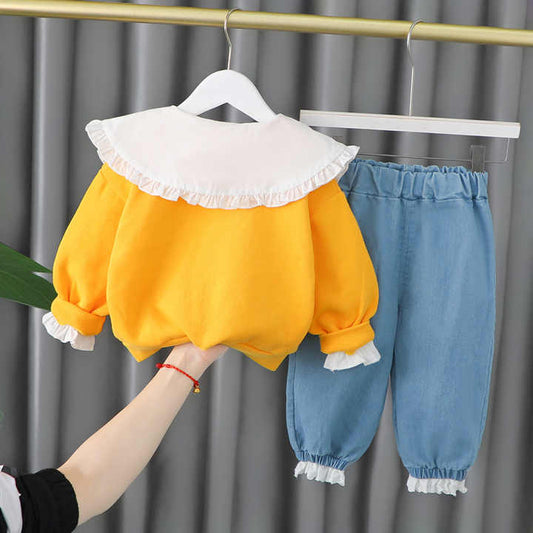 Girls' Baby Clothes Set-طقم ملابس أطفال بناتي كاجوال